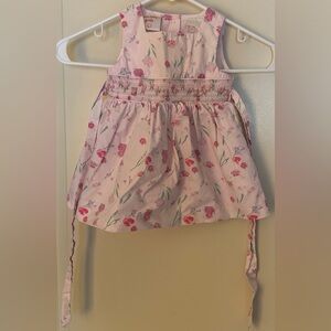 Laura Ashley Girls Pink Floral Dress Size 9 Months